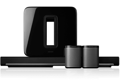 SUB Sonos 5.1 Home Theater System PLAYBAR PLAY:1 Wireless Rears Combination
